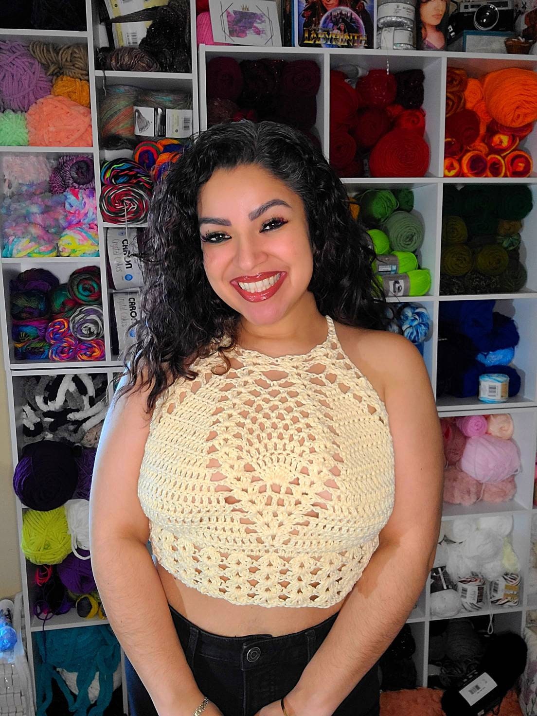 Pineapple Whip Crochet Halter Top