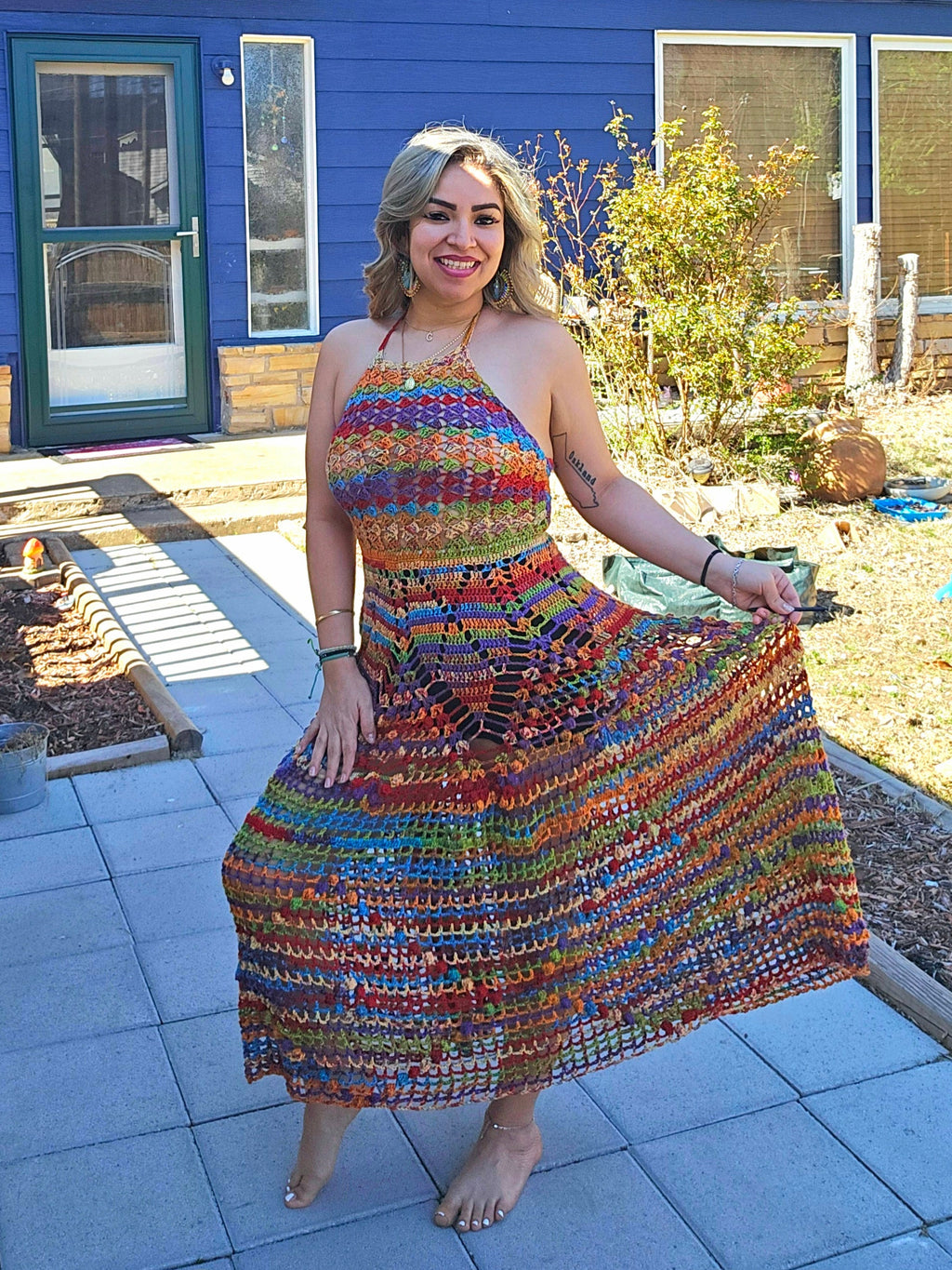 Crochet Halter Dress - Unique One-of-a-Kind Knit