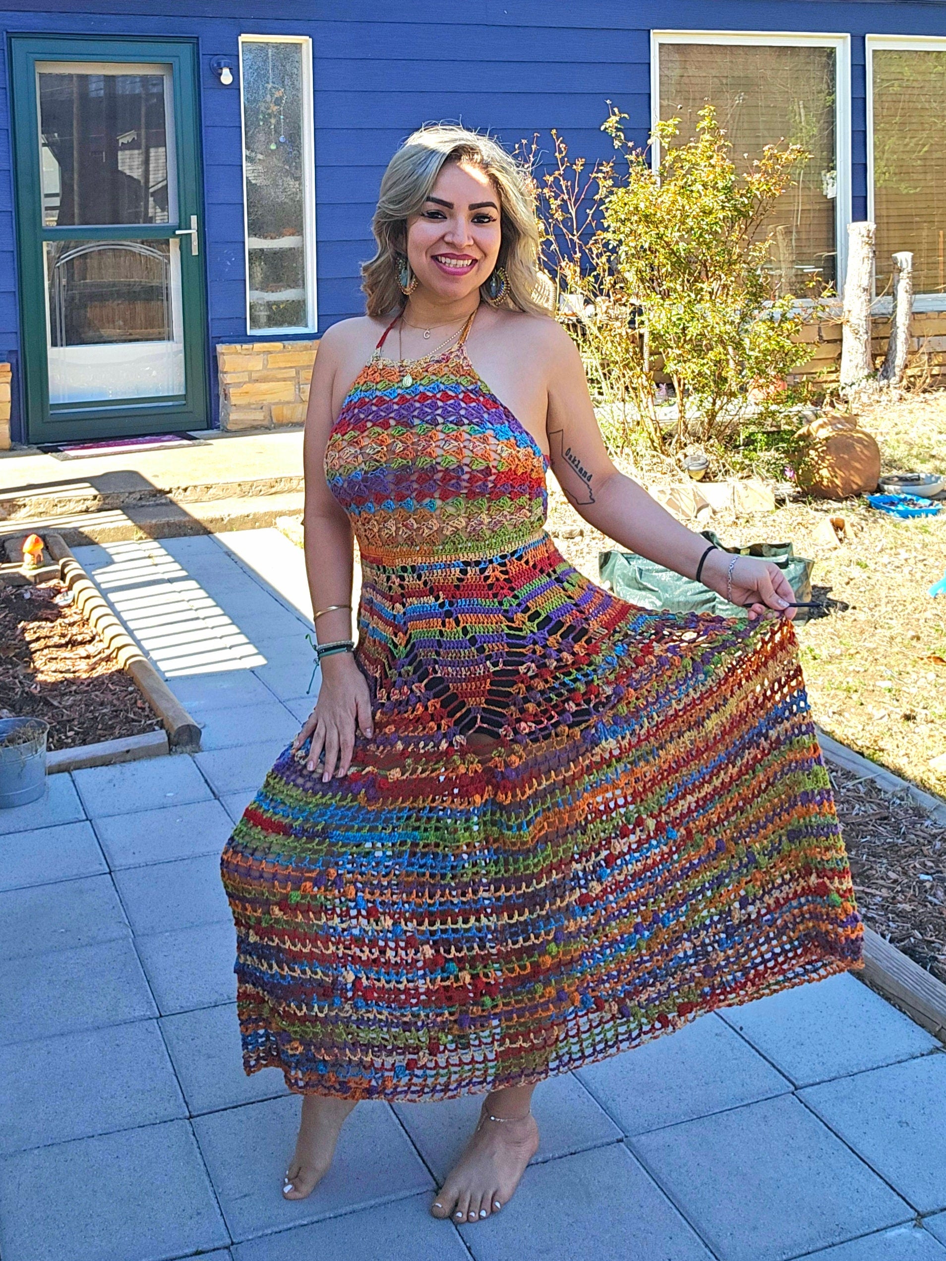 Crochet Halter Dress - Unique One-of-a-Kind Knit