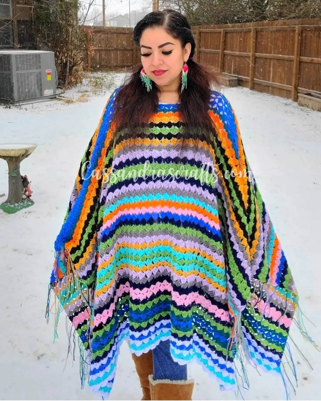 Made To Order Crochet Sophie Poncho Inspired By Mamma Mia 2