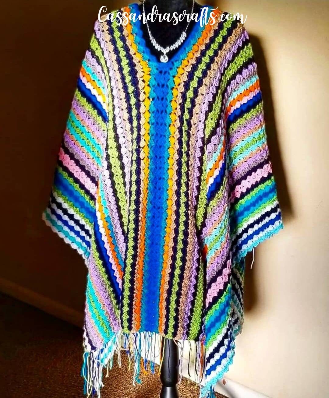 Made To Order Crochet Sophie Poncho Inspired By Mamma Mia 2