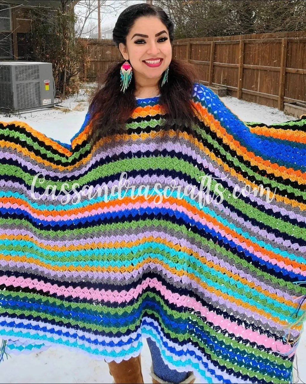 Made To Order Crochet Sophie Poncho Inspired By Mamma Mia 2