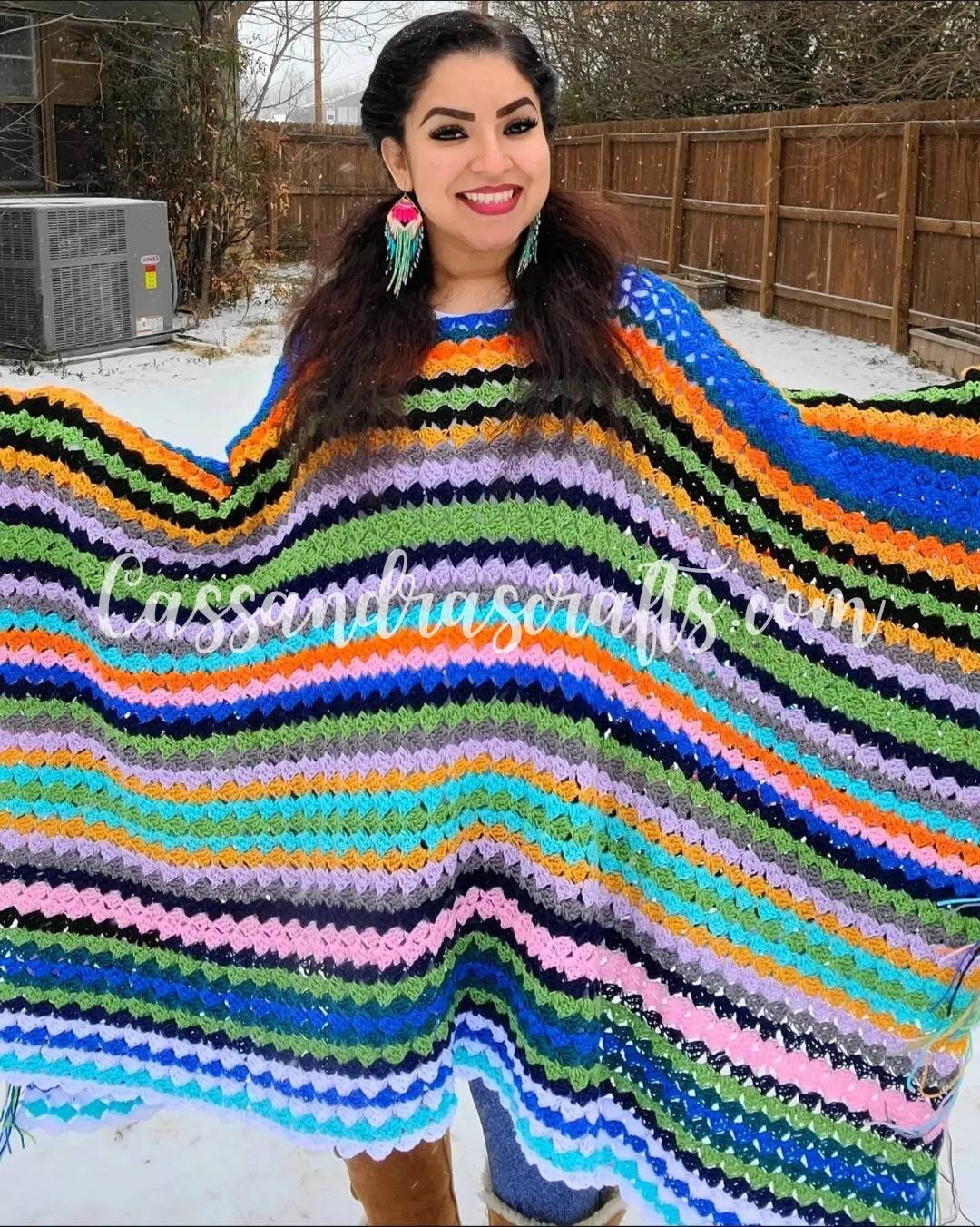 Made To Order Crochet Sophie Poncho Inspired By Mamma Mia 2