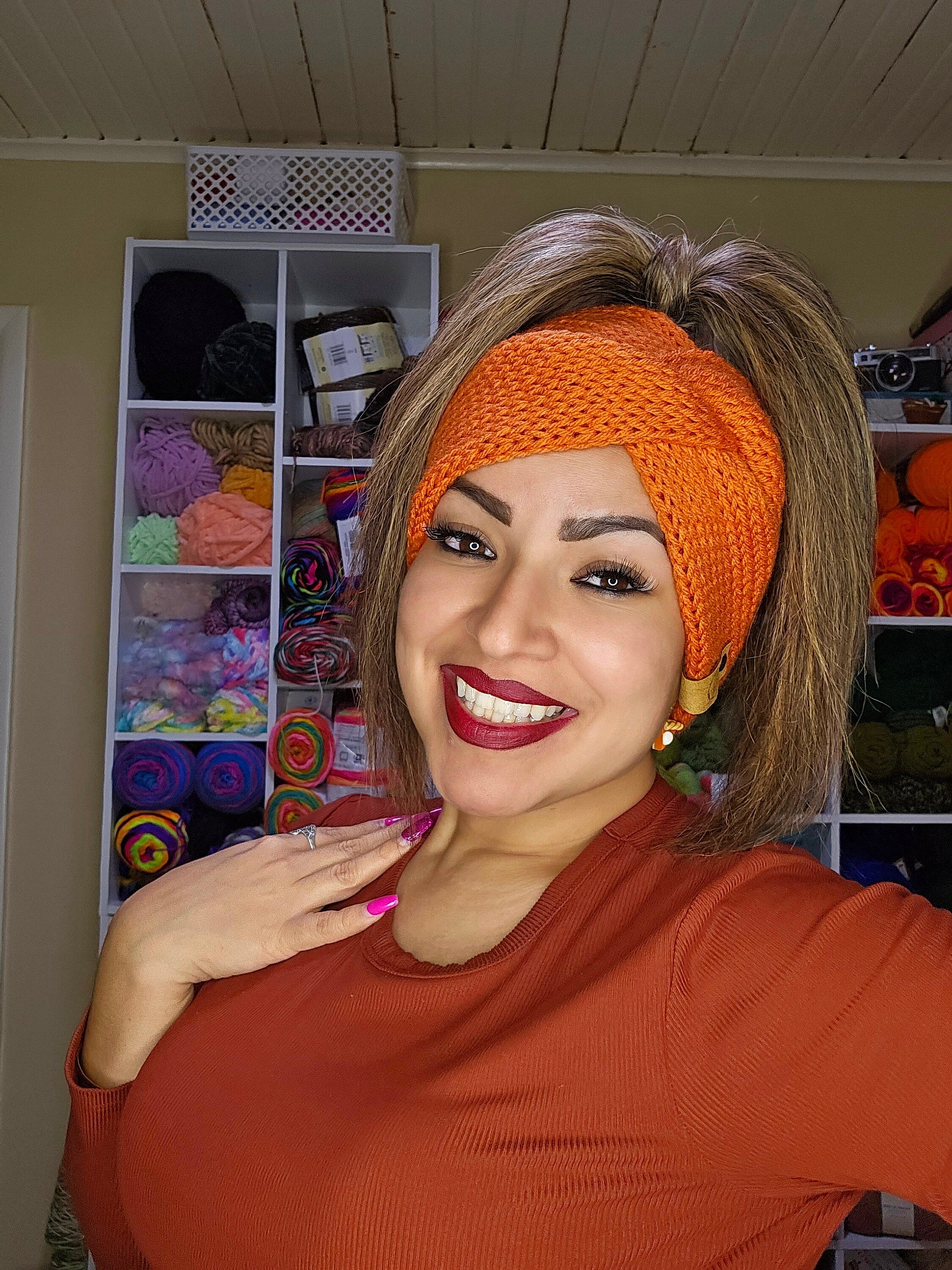 Knit Headband Ear Warmer: Adult Acrylic Yarn