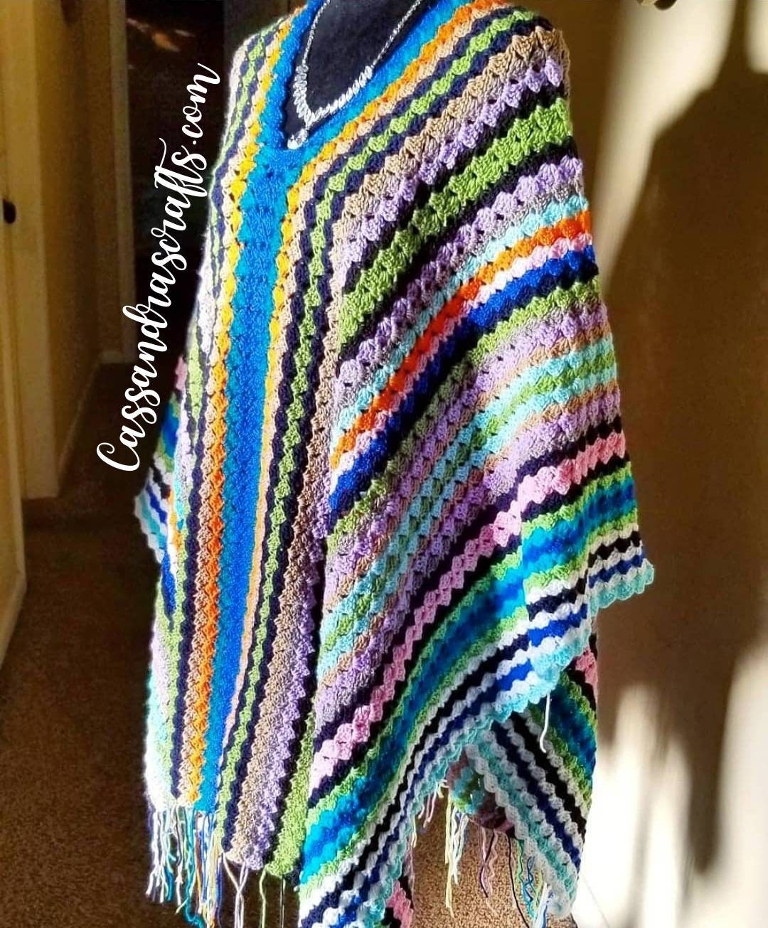 Made To Order Crochet Sophie Poncho Inspired By Mamma Mia 2