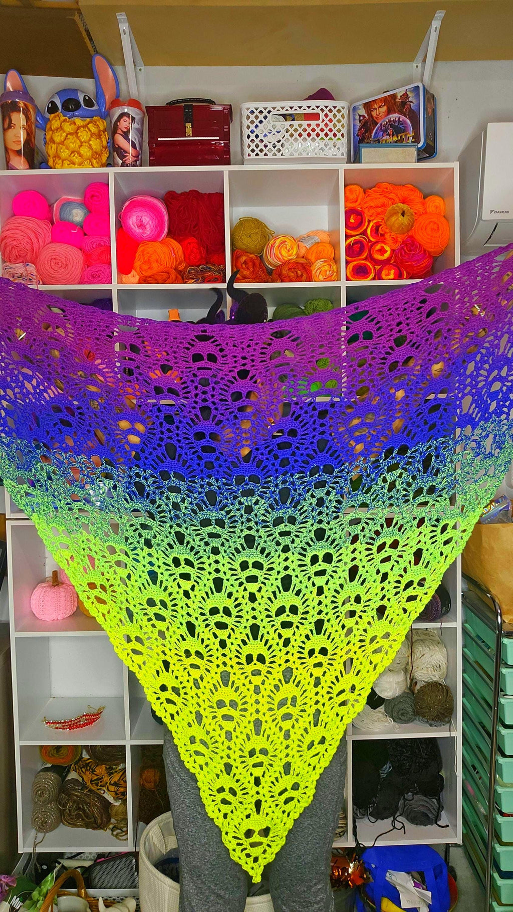 Crochet Maleficent Inspired Lost Souls Shawl - Lacy Acrylic Wrap