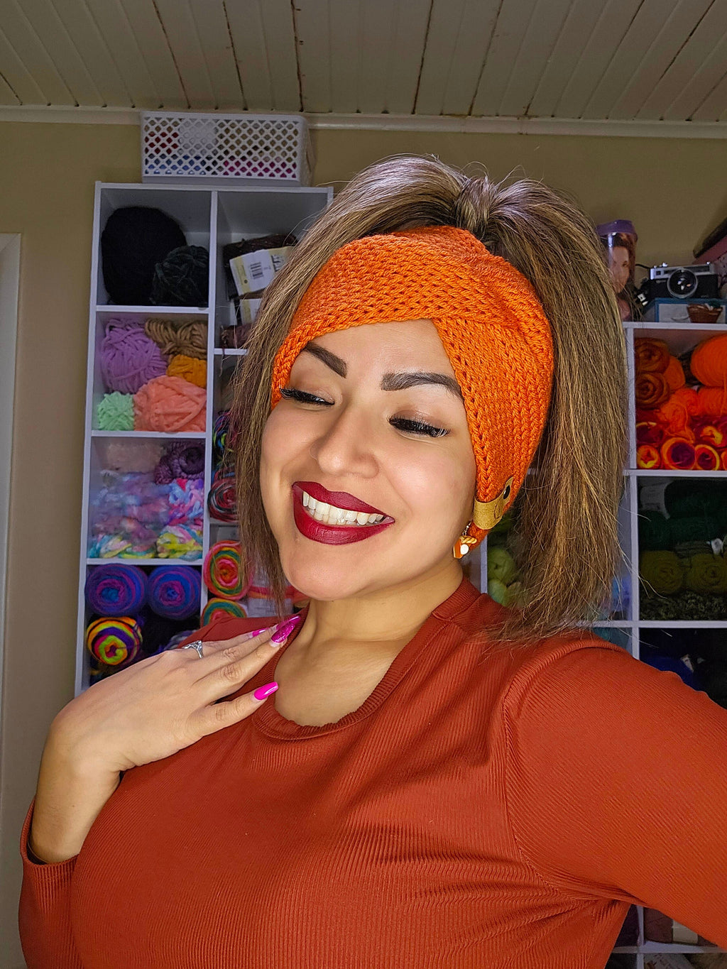 Knit Headband Ear Warmer: Adult Acrylic Yarn