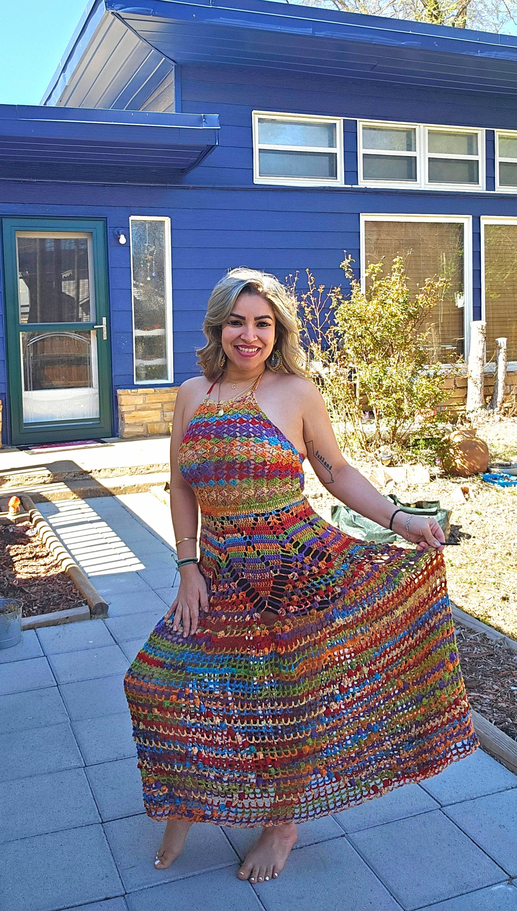 Crochet Halter Dress - Unique One-of-a-Kind Knit