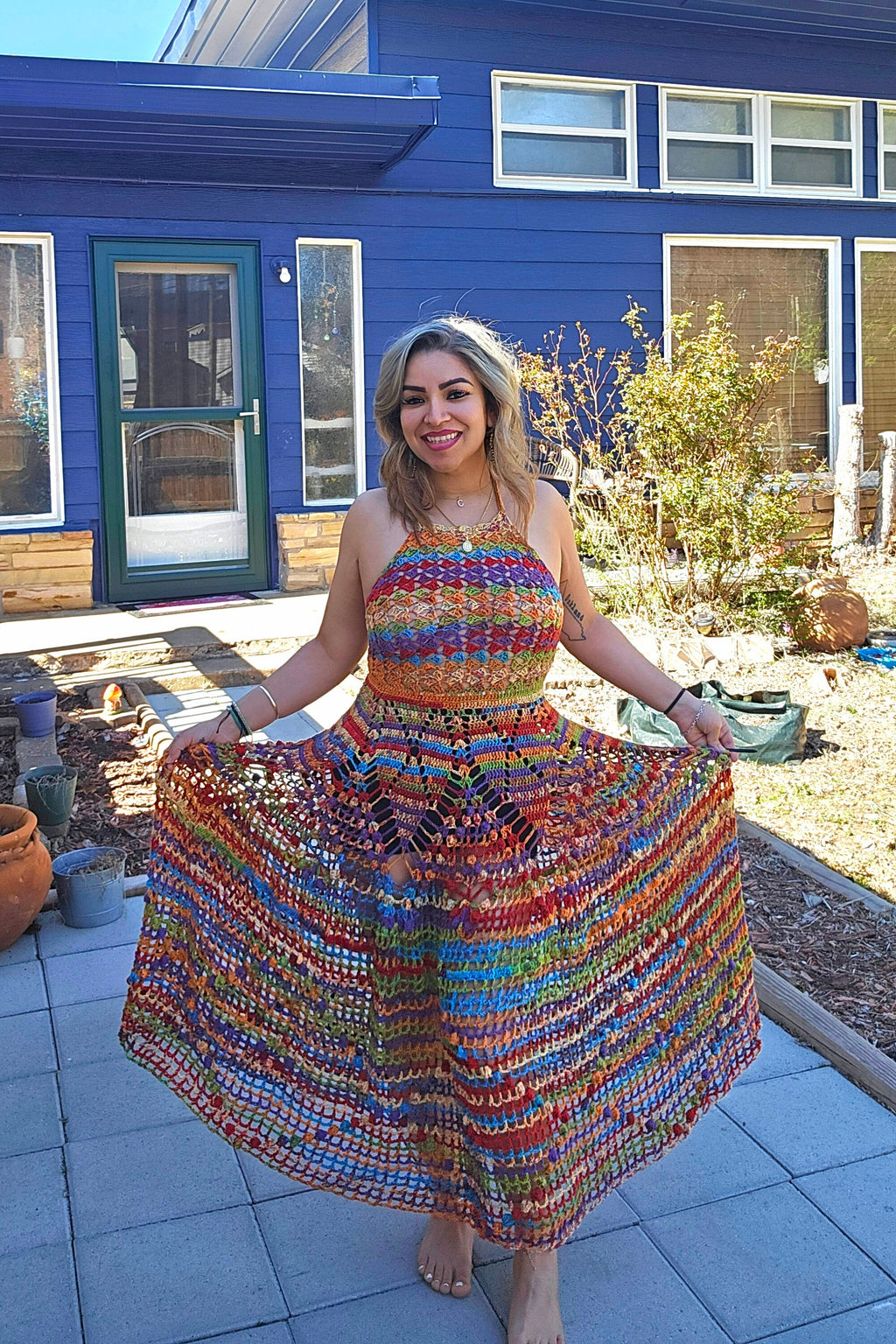 Crochet Halter Dress - Unique One-of-a-Kind Knit