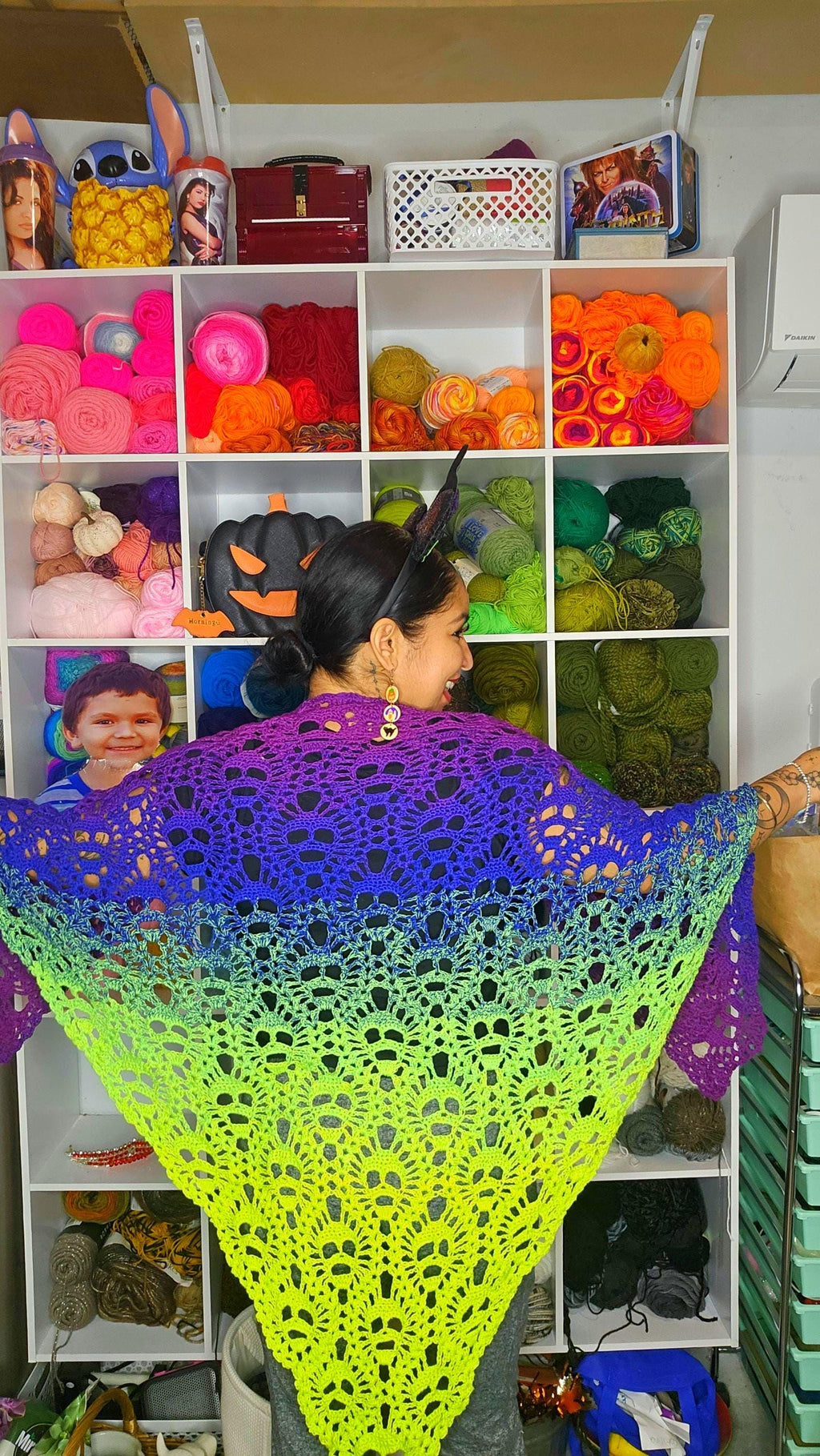 Crochet Maleficent Inspired Lost Souls Shawl - Lacy Acrylic Wrap