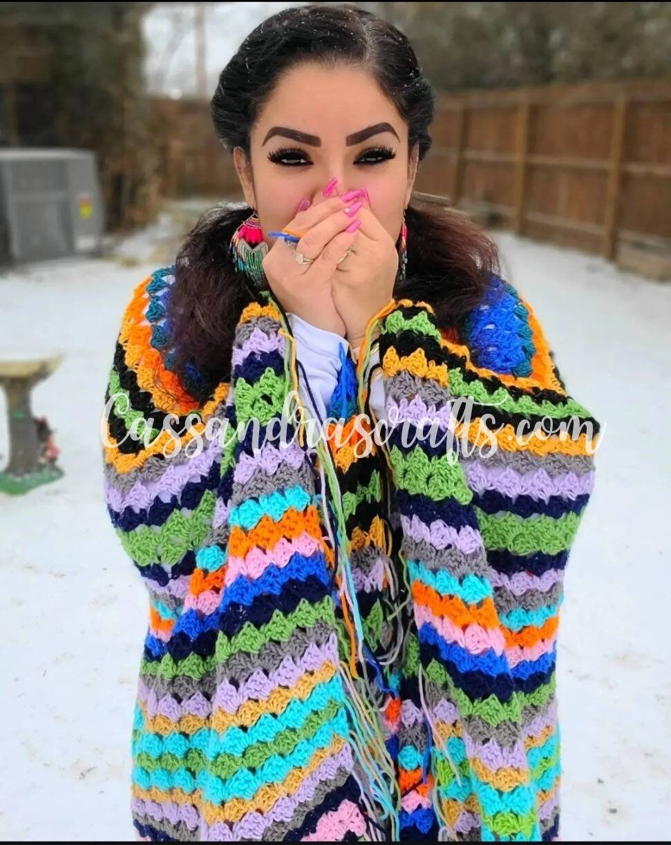Made To Order Crochet Sophie Poncho Inspired By Mamma Mia 2