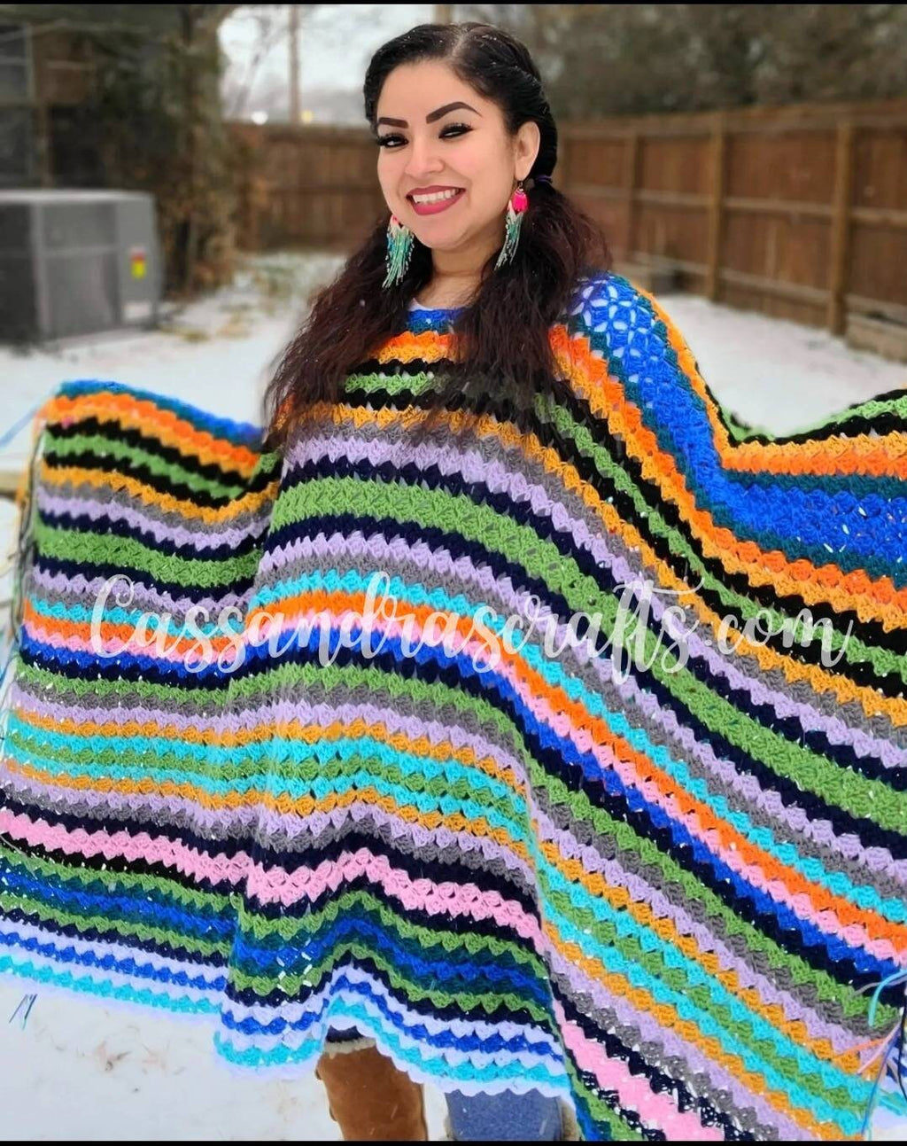 Made To Order Crochet Sophie Poncho Inspired By Mamma Mia 2