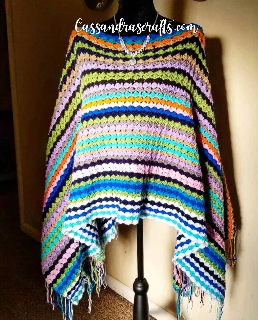 Made To Order Crochet Sophie Poncho Inspired By Mamma Mia 2