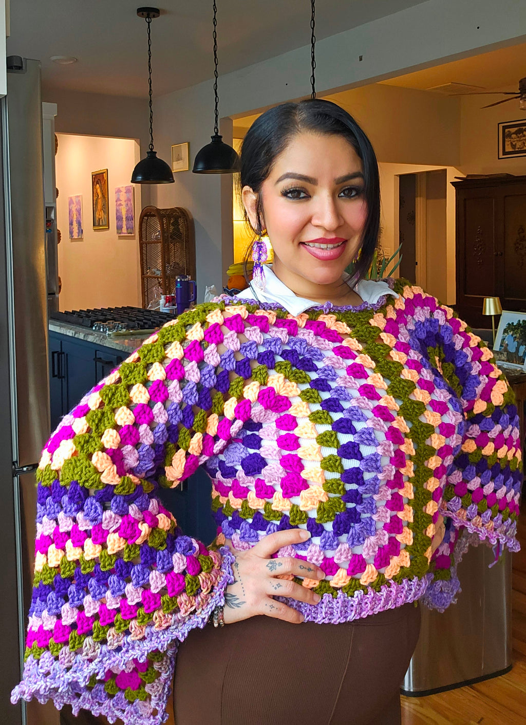 Ring My Bell-Sleeved Crochet Top