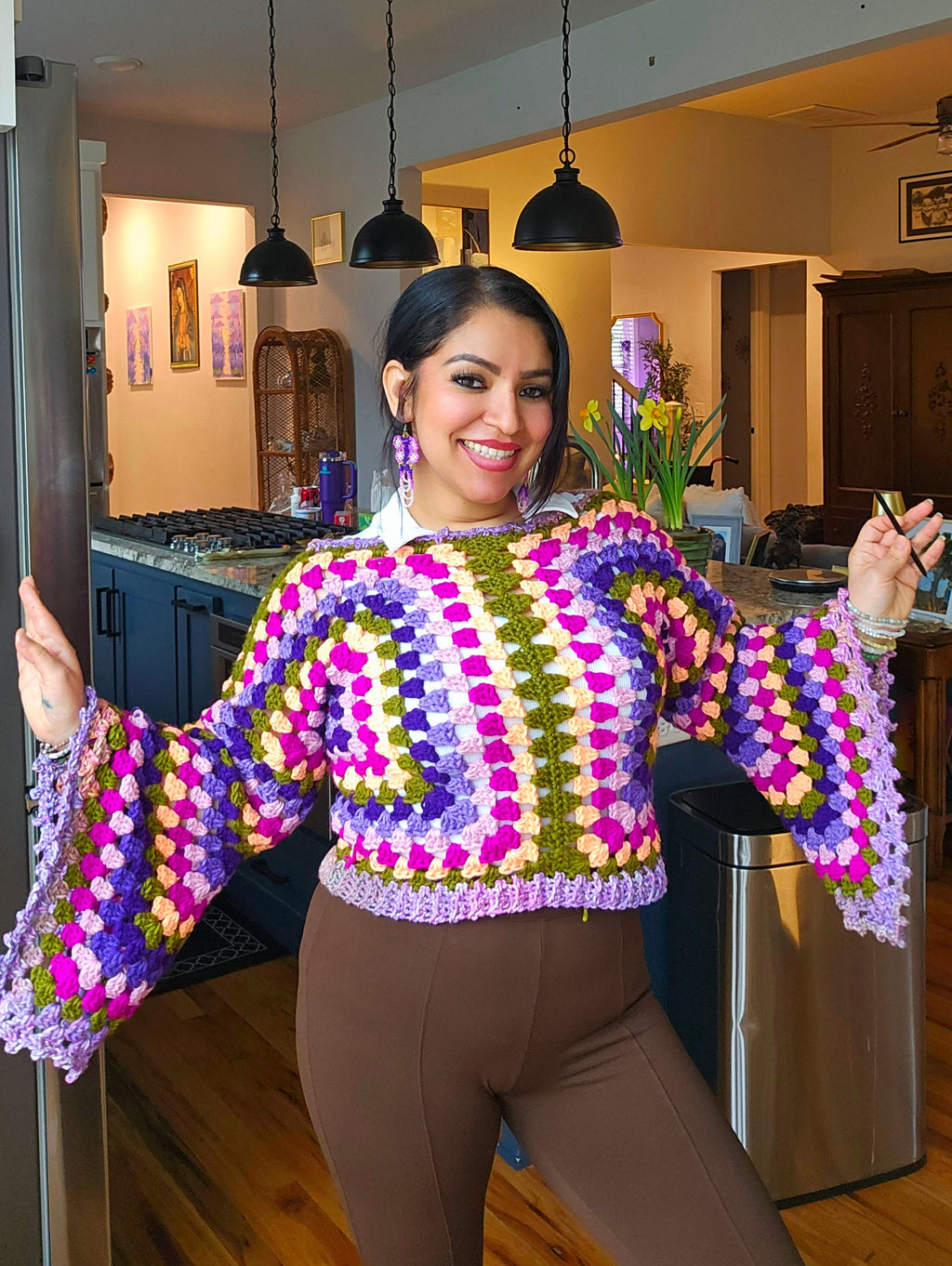Ring My Bell-Sleeved Crochet Top